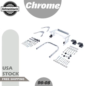 Chrome Detachable Two Up Tour Mounting Rack Fits 96-08 Harley Street Road - Picture 1 of 10