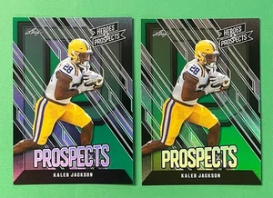 LOT OF (2) 2024 LEAF HEROES & PROSPECTS KALEB JACKSON GREEN PROSPECTS /10 - Foto 1 di 2