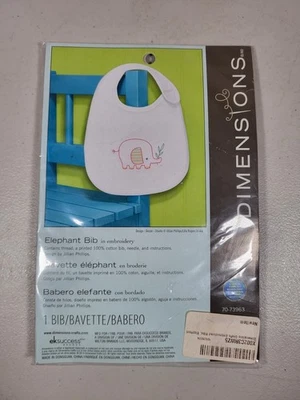 Dimensions 70-73963 Elephant Bib Embroidery Kit  - Image 1 of 4