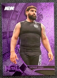 2025 Skybox Metal Universe AEW Satnam Singh Purple Spectrum F-X 133/199! #90 - Picture 1 of 2