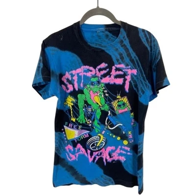 Camiseta BMX Monster Talla S De Colección Street Savage Forma Libre Tie Dye Puntada Única Foto 1 de 4