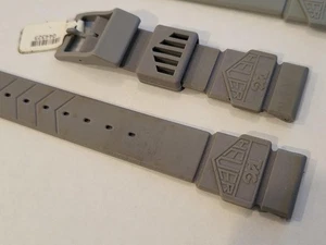 Correa de goma genuina TAG Heuer Formula 1 GRIS 18 mm - años 80-90 F1 tamaño mediano. - Imagen 1 de 5