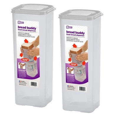 Bread Buddy Airtight Bread Storage Container- Slice by Slice Dispensing Desig... - Image 1 of 4