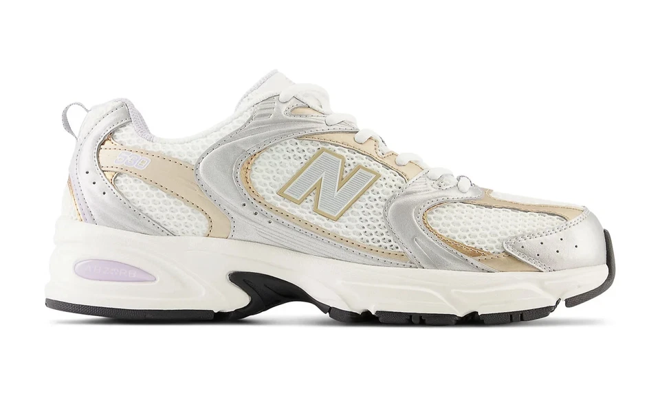 New Balance® Women's 7.5 D (Men's 6) Classics 530 Sneakers in Silver/Pink - Image 1 of 4