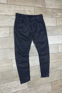 Diesel Black Gold Cowhide Leather Pants Avant Garde Fashion Style Men's Size 29 - Picture 1 of 8