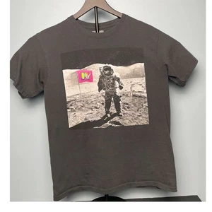T-shirt MTV "Man on the Moon" grigia media vintage musica logo televisione - Foto 1 di 5