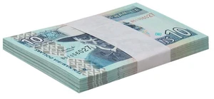 Namibia 10 Dollars, 2001 ND, P-4bB, UNC x 100 Stück Konvolut Packung - Bild 1 von 2