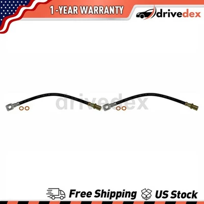 Pair Dorman - First Stop Brake Line Hose Fits 2000 2001 2002 Jaguar Vanden Plas - Image 1 of 4