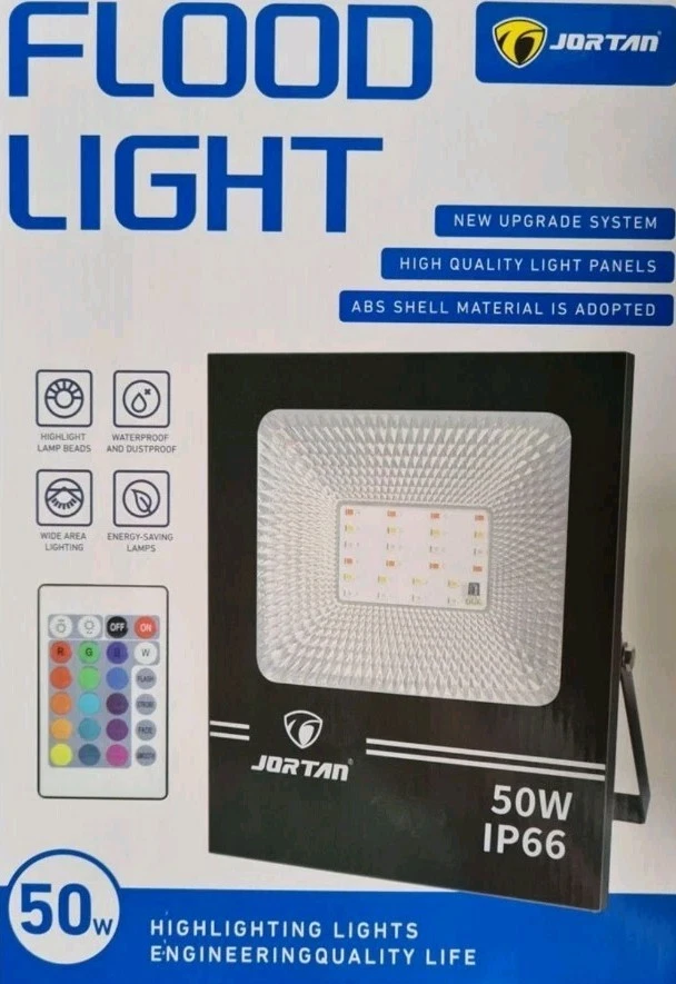 FARO FARETTO A LED RGB 50W CON TELECOMANDO IP66 DA ESTERNO - Immagine 1 di 1