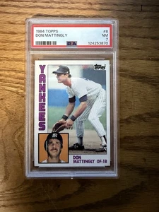 Topps #8 Don Mattingly Rookie RC 1984 PSA 7 - Imagen 1 de 2