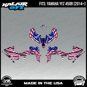 Graphics Kit for YAMAHA YFZ450 YFZ450R (2014+) Patriot Series - Red - Bild 1 von 4