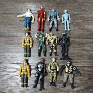 Lote de 16 figuras de acción militares/EMS/construcción/superhéroes - sin marca 4" - Imagen 1 de 8