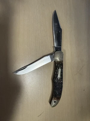 VINTAGE VALOR JAPAN HANDMADE MOLYBDENUM NO 11555 TWO BLADE FOLDING KNIFE - Imagem 1 de 4