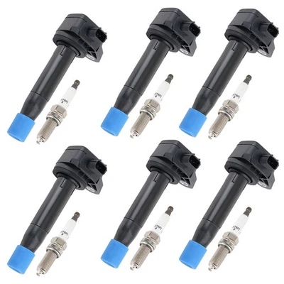 6x Ignition Coil & Spark Plugs For Honda Acura ZDX 3.7L V6 2010-2013 30520RN0A01 - Image 1 of 4