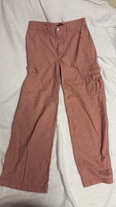 Vintage Y2k Forever 21 Pink Baggy Cargo Hose Damen Größe L - Bild 1 von 3