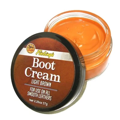 Bota de cuero profesional Fiebing's esmalte crema - marrón claro 2,25 oz |57 g| Foto 1 de 4