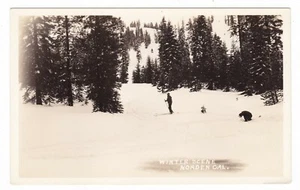 c1950 RPPC NORDEN CA SKIIERS CROSS COUNTRY SKIING SNOW OLD POSTCARD CALIFORNIA - Picture 1 of 2