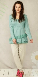 Thought Long Shirt (Bio) Bluse Baumwolle S 36 Neu grün green - Picture 1 of 7