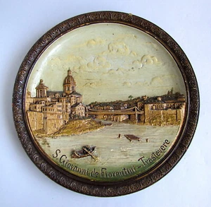 Flat 37 cm ROME S. GIOVANNI de FORENTINI ITALY WS&S Wilhelm Schiller Sohn 1900 - Picture 1 of 4