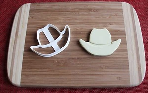Sombrero de vaquero cortador de galletas topper pastel fondant cortador cupcake topper comida - Imagen 1 de 1