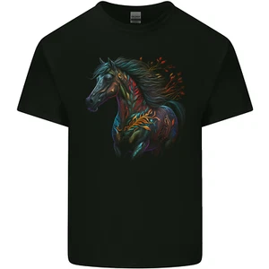A Colourful Horse With Fantasy Markings Kids T-Shirt Boys Girls - Picture 1 of 3
