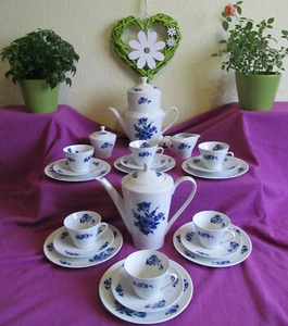 Kaffeeservice Samowar Neuerer, Echt Kobalt, 6 Pers. Aromator Porzellan Versand - Bild 1 von 12