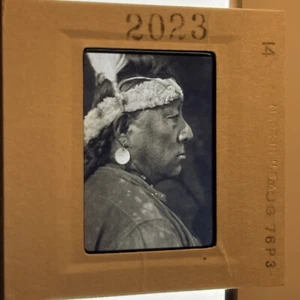 2023 Edward Curtis “Come Singing” blood/Kainai Native American 35mm Slide - Picture 1 of 3