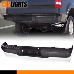 Fit For 2009-14 Ford F150 F-150 Rear Step Bumper Assembly w/o Sensor Holes Black - Picture 1 of 9