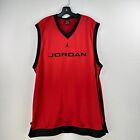 Air Jordan Jumpman Jersey Mens XL Red Black Vneck Pullover Basketball Streetwear