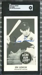 Jim Lemon Washington Senators - Signed Home Run Derby Reprint - SGC Authentic - Picture 1 of 2