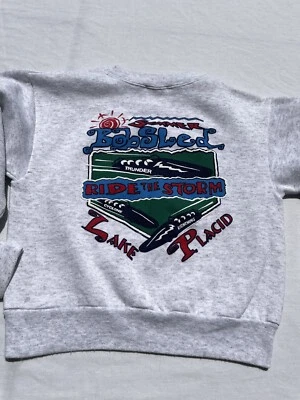 Sudadera vintage de bobsled olímpica Lake Placid para niños talla 10-12 Foto 1 de 4