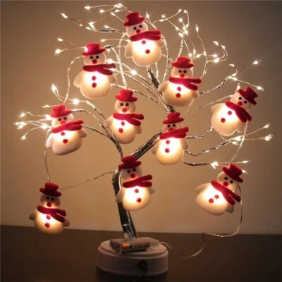 Snowman Christmas Tree LED Garland String Light Cristmas Ornament Christmas Deco - Image 1 of 4