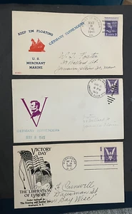x3 VE DAY MAY 8 1945 WWII PATRIOTIC GERMANY SURRENDER ! MOUTH OF WILSON VA +!! - Picture 1 of 2