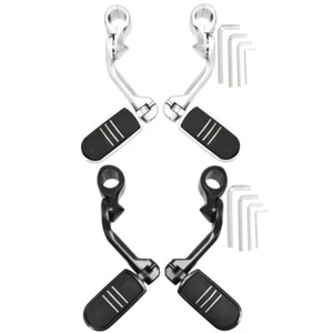 1.25" Long Foot Pegs Brackets For Harley Touring Softail Sportster Dyna CVO - Picture 1 of 19