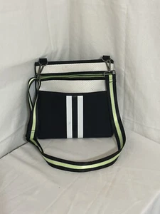 Haute Shore Neoprone Bag Crossbody Shoulder Green & black EUC Zipper - Picture 1 of 5