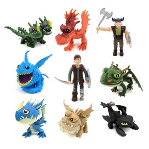 9Pcs How to Train Your Dragon Figures Toothless Night Fury Hiccup Model Kids Toy - Picture 1 of 11