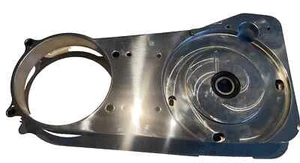 FXR BDL 3 Inch Belt Drive Polished MOTOR PLATE ONLY w/ Bearing * Harley 1990-94 - Picture 1 of 15