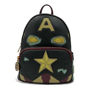 What If Zombie Captain America Adjustable Shoulder Strap Faux Leather Backpack - Picture 1 of 1