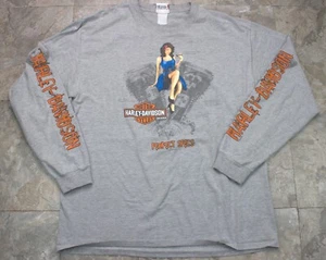 Harley-Davidson Empire 2012 L/S New Rochelle, manga Nueva York talla de éxito AL - Imagen 1 de 12