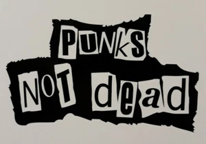 Punks not dead 4,5 x 2,5" Auto Roller Lambretta Vespa Camper Van Aufkleber Sticker - Bild 1 von 1