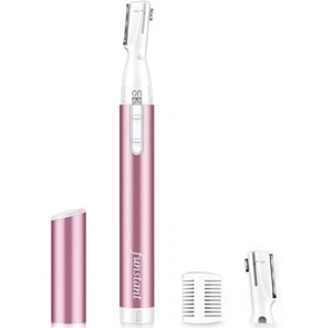Upgraded Eyebrow Trimmer, Funstant Precision Razor Facial Hair Remove, Pink - Picture 1 of 3