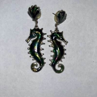 French Designer seahorse Earrings Dangle Edgar Berbei - Image 1 of 4