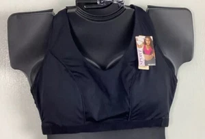 38DD RACEBACK HIGH IMPACT SPORT-BH OHNE BÜGEL LANE BRYANT SCHWARZ NEU MIT ETIKETT - Bild 1 von 18