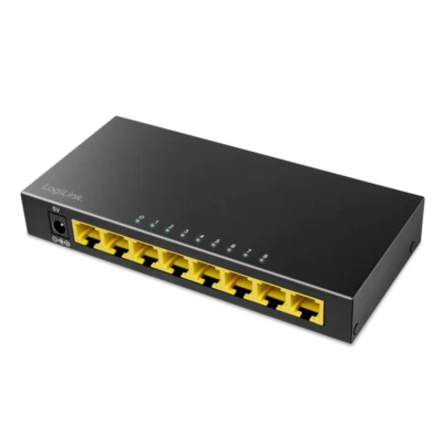 8-Port Gigabit Desktop Netzwerk Switch Ethernet RJ45 LAN Verteiler HUB schwarz - Bild 1 von 4