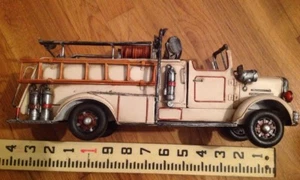 Tin Metal SO Prairie Firetruck Replica Toy Model Fire Dept Truck K 10 16" Detail - Picture 1 of 10