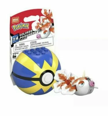 Mega Construx Pokemon series 14 Goldeen -New in pack . mega bloks