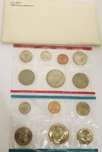 1980 P&D US Mint Set Original Envelope w/ Susan B Anthony US Coins UNC 13 Coins - Bild 1 von 7