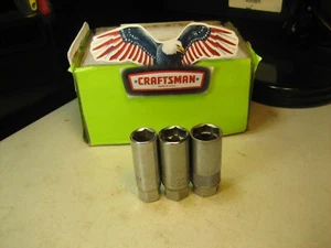 CRAFTSMAN USA 3/4" SPARK PLUG SOCKET 6pt 3/8"dr PLUS EXTRAS - Picture 1 of 10