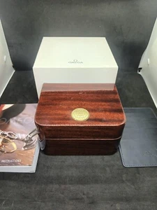 Vintage Omega Speedmaster Presentation Wood Watch Box w/ Manual & Cardholder - Picture 1 of 10