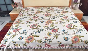 Handbestickte Bettwäsche 100 % Baumwolle Blumenmuster Kaschmir Handwerk Bettwäsche Dekor - Bild 1 von 5
